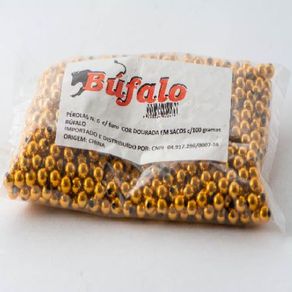 Perola N.6 C Furo Dourada 100G Perola N.6 C Furo Dourada 100G