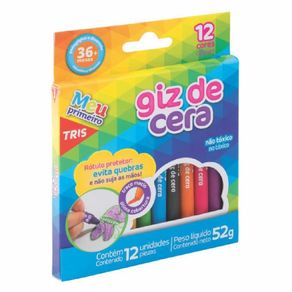 Giz Cera Tris Fino (Bl) 12 Cores Giz Cera Tris Fino (Bl) 12 Cores