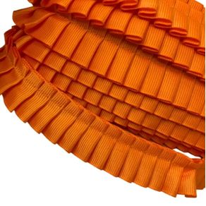Fita Drapeada 25Mm Cor 24 Laranja C/9,14Mt