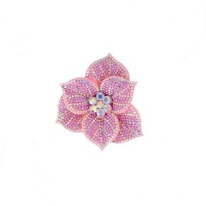 Apliq Flor Strass 6Cm 104 Rosa Und Apliq Flor Strass 6Cm 104 Rosa Und