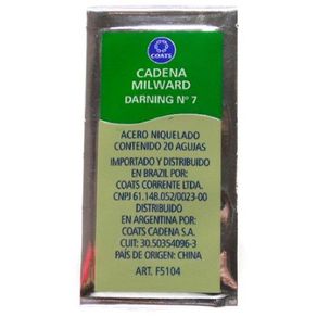 Agulha Darning Aco Niq N.7 Ct C/20Und