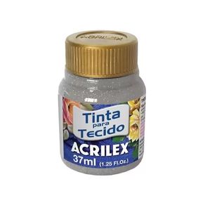 Tinta Tecido Glitter 37Ml N.202 Prata Tinta Tecido Glitter 37Ml N.202 Prata