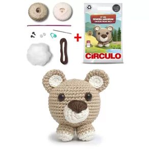 Kit Amigurimi-Bicho Bola-Cor Urso Kit Amigurimi-Bicho Bola-Cor Urso