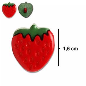 Botao 6061 Morango B/Verde 140 C/Sup Verm 25Und