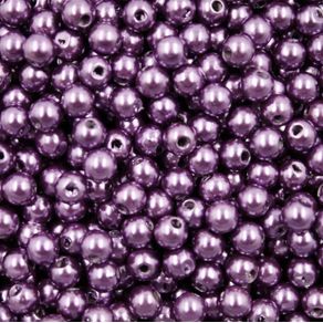 Perola com Furo 5Mm Roxo Cl 50G