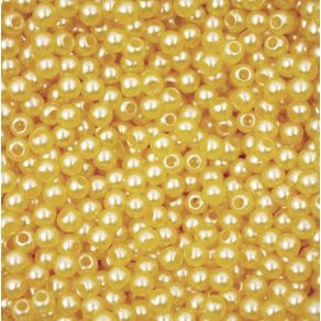 Perola com Furo 3Mm Amarelo 50G