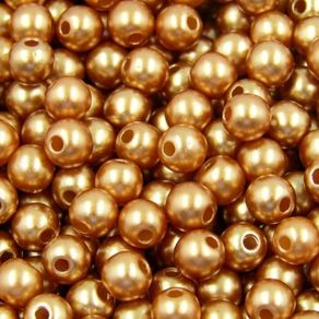 Perola com Furo 8Mm Dourado 50G Perola com Furo 8Mm Dourado 50G