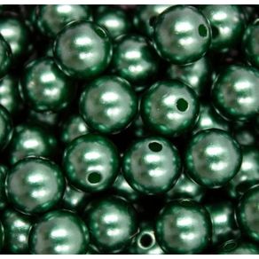 Perola com Furo 10Mm Verde Esc 50G