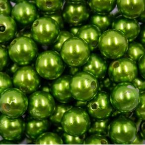 Perola com Furo 12Mm Verde 50G