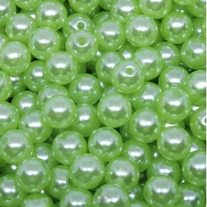 Perola com Furo 8Mm Verde Cl 50G