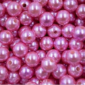 Perola com Furo 10Mm Rosa 50G