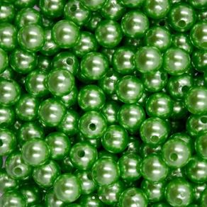 Perola com Furo 10Mm Verde Cl 50G Perola com Furo 10Mm Verde Cl 50G