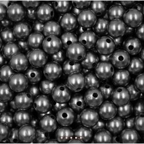 Perola com Furo 10Mm Cinza 50G Perola com Furo 10Mm Cinza 50G