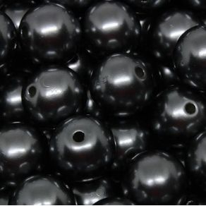 Perola com Furo 18Mm Cinza 50G Perola com Furo 18Mm Cinza 50G