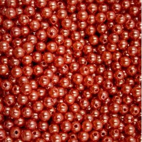 Perola com Furo 6Mm Coral 50G