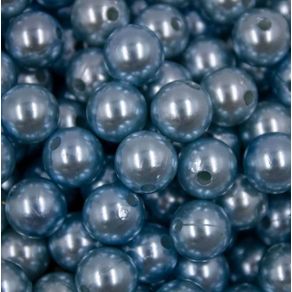 Perola com Furo 12Mm Az Jeans Cl 50G