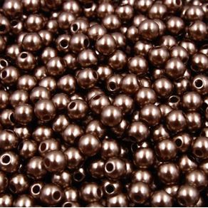 Perola com Furo 5Mm 243 Marrom 50G Perola com Furo 5Mm 243 Marrom 50G