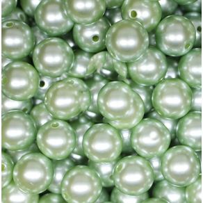 Perola com Furo 14Mm Verde Cl 50G