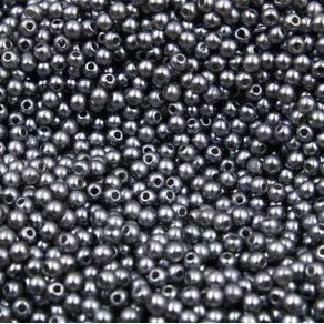 Perola com Furo 3Mm Cinza 50G Perola com Furo 3Mm Cinza 50G