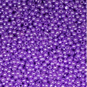 Perola com Furo 3Mm Roxo Cl 50G