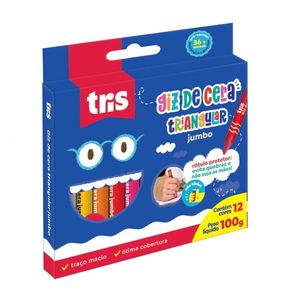Giz Cera Jumbo Triangular (Bl) 12 Cores