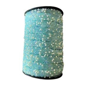 Tira Strass C/Perola Mj-3B Azul Mt