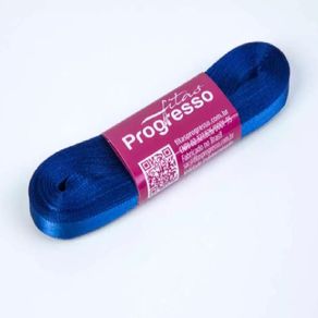 Fita Cetim Progresso N.1 276 Azul Pavao 10Mt