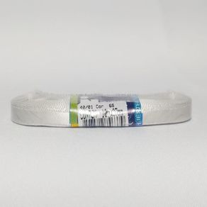 Fita Cetim Najar N.1 Poliester 65 Prata Claro 10Mt Fita Cetim Najar N.1 Poliester 65 Prata Claro 10Mt