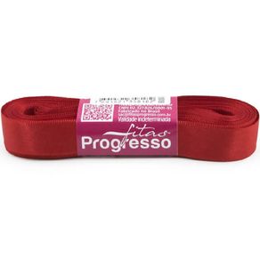 Fita Cetim Progresso N.3 209 Vermelha 10Mt