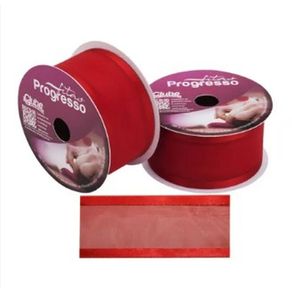 Fita Zc Voal C/Cetim N.009 209 Vermelho 10Mt