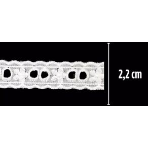 Bordado Ingles Algodao Cal-34 Tam 22 101 13,70Mt Bordado Ingles Algodao Cal-34 Tam 22 101 13,70Mt