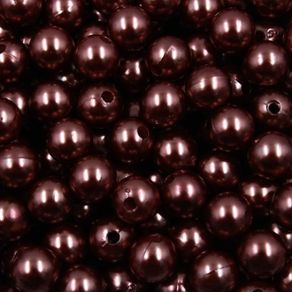 Perola com Furo 10Mm Marrom 50G
