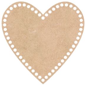 Base Croche 3Mm Coracao 20X20cm Und Base Croche 3Mm Coracao 20X20cm Und