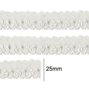 Bordado Ingles Ctl 2.5Cm 61 101 Branco 13,70M Bordado Ingles Ctl 2.5Cm 61 101 Branco 13,70M