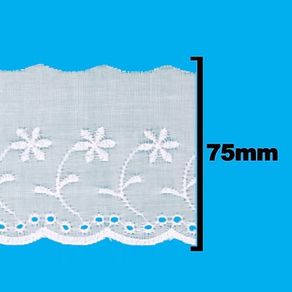 Bordado Ingles Ctl 7.5Cm 107 101 Branco 13,70Mt Bordado Ingles Ctl 7.5Cm 107 101 Branco 13,70Mt