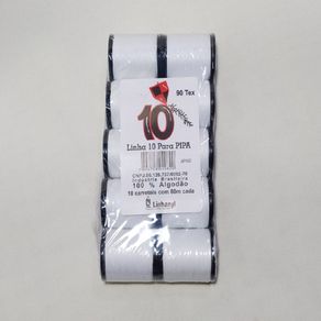 Linha 10 80M Pct C/10 Und Bca Tex 90 100% Algodao Linha 10 80M Pct C/10 Und Bca Tex 90 100% Algodao