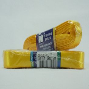 Fita Cetim Najar N.3 Poliester 15 Ouro 10Mt