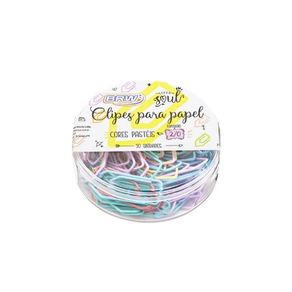 Clipes P/Papel 2/0 C/50Und Cores Pastel