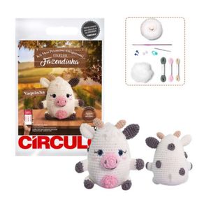 Kit Amigurimi Fazendinha-Cor Vaquinha Kit Amigurimi Fazendinha-Cor Vaquinha