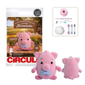 Kit Amigurimi Fazendinha-Cor Porquinho