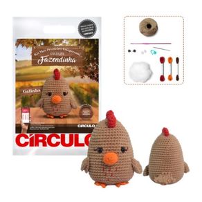 Kit Amigurimi Fazendinha-Cor Galinha Kit Amigurimi Fazendinha-Cor Galinha