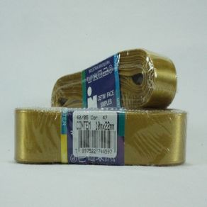 Fita Cetim Najar N.5 Poliester 47 Dourado 10Mt Fita Cetim Najar N.5 Poliester 47 Dourado 10Mt