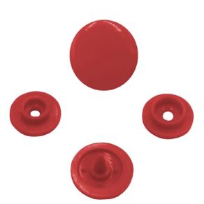 Botao Pressao Ritas 12 Vermelho C/50Pc