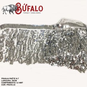 Franja de Paete 20Cm N 7 Prata 23 Franja de Paete 20Cm N 7 Prata 23