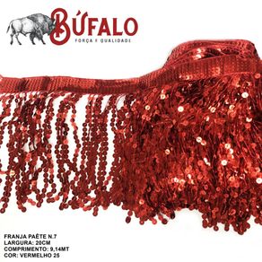 Franja de Paete 20Cm N 7 Vermelho 25 Franja de Paete 20Cm N 7 Vermelho 25