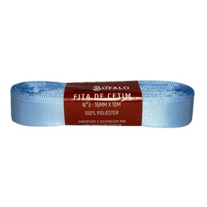 Fita Cetim Bufalo N.3 16Mm Azul Bb 10Mt