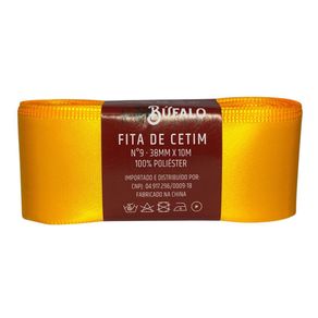 Fita Cetim Bufalo N.9 38Mm Am Ouro 10Mt