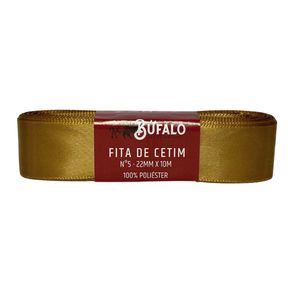 Fita Cetim Bufalo N.5 22Mm Dourado 10Mt Fita Cetim Bufalo N.5 22Mm Dourado 10Mt