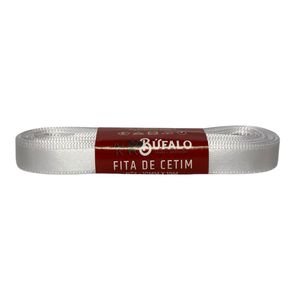 Fita Cetim Bufalo N.2 10Mm Branco 01 10Mt Fita Cetim Bufalo N.2 10Mm Branco 01 10Mt