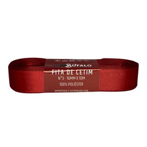Fita Cetim Bufalo N.3 16Mm Vermelho 163 10Mt